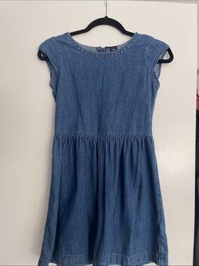 GAP Denim Cap-Sleeve Dress - Blue Denim